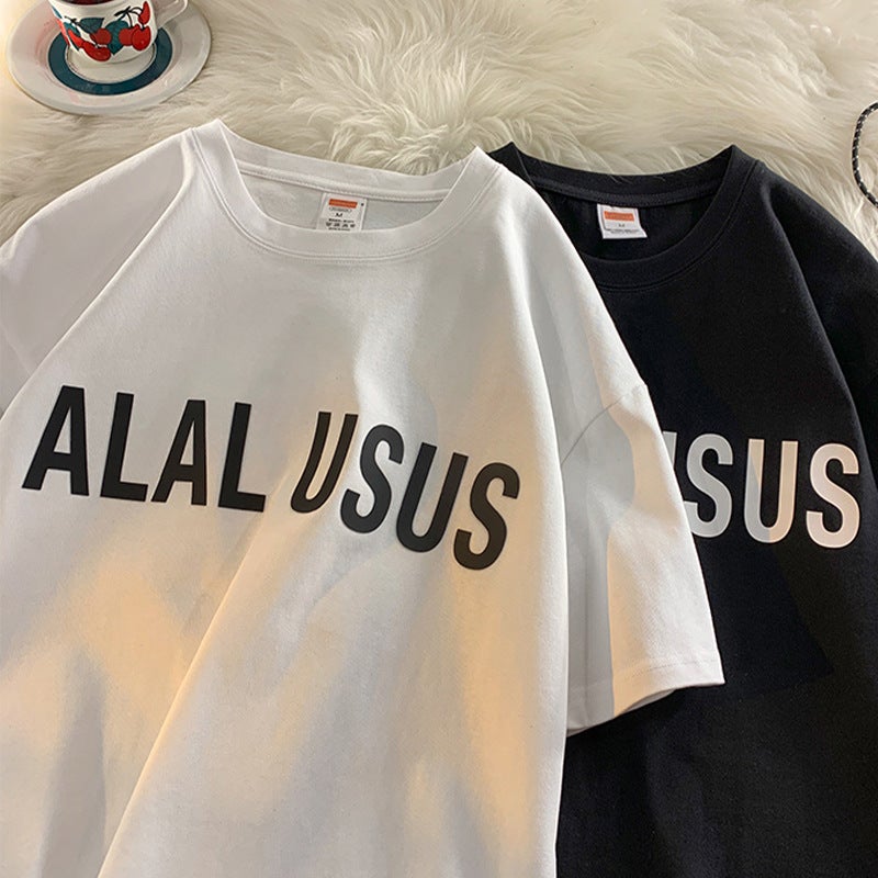 American Style Retro Heavy Cotton Short-Sleeved T-Shirt Men'S Summer Instagram Popular Brand Loose Large Size Half-Sleeved T-Shirt Top - Image 5
