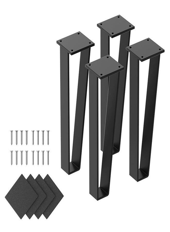 Orgerphy 10 inch Black Bench Legs Set of 4| Triangle-Shape Heavy Duty Table Legs Furniture Legs| Black Metal for Sofa Couch Dresser| Metal Legs for Coffee Table (10 inch) - Image 1