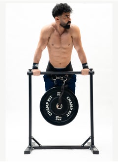 CHAMP KIT Deep Bar Device - 90 cm Parallel Bars - Multi-Functional for Calisthenics and Gymnastics Exercises - Squat Rack, Integrated Bars, Pull-Up Bar, Parallel Bars, Pull-Up Station, Home Gym Training Equipment - Supports Up to 200kg  - Image 3