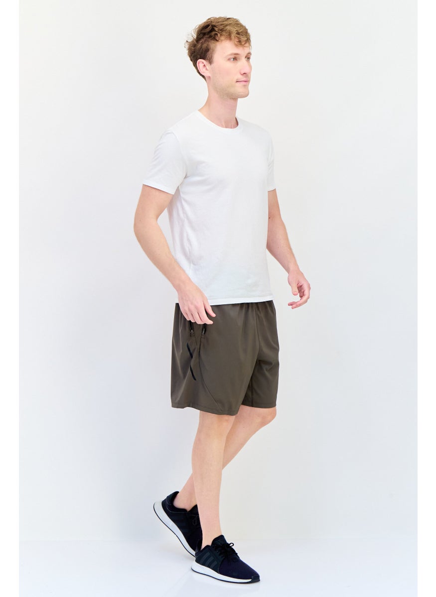 Adidas Men Sportswear Fit Training Shorts, Olive  - Image 4