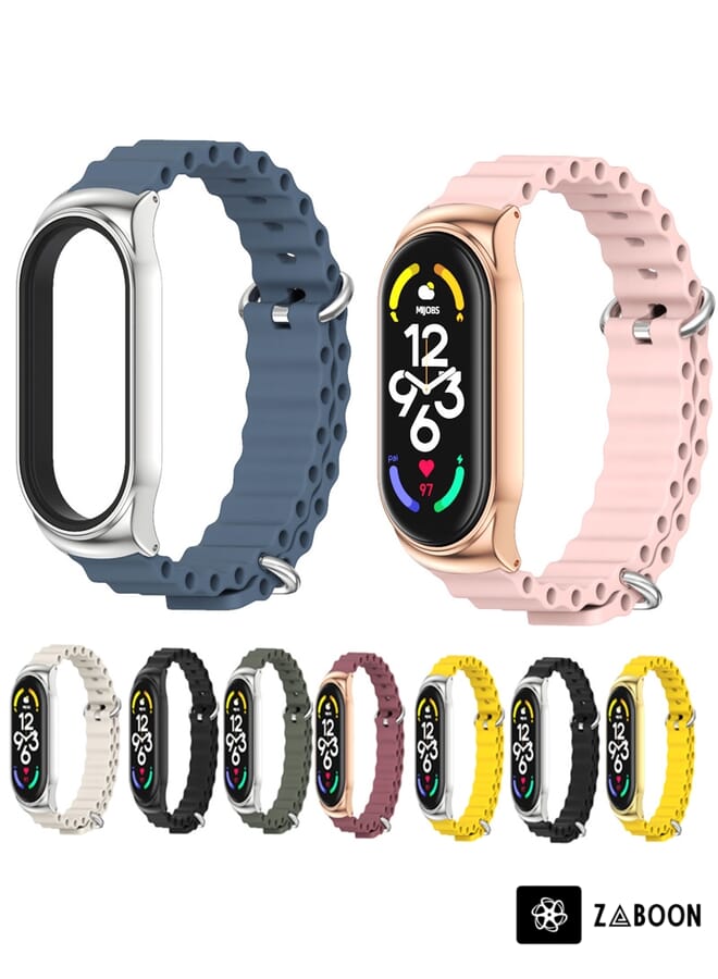 Zaboon Watch Band For Xiaomi Mi Band 7 / 7 NFC MIJOBS CS Marine Silicone Breathable - Image 3