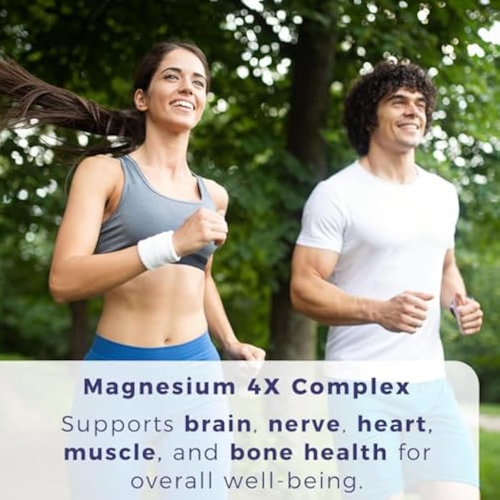 finelogy 4X Magnesium Complex – 300mg Magnesium Supplement with Chelated Glycinate, Citrate, Malate & Ascorbate, High Absorption for Stress, Sleep, Muscle & Bone Health, 90 Capsules - Image 4