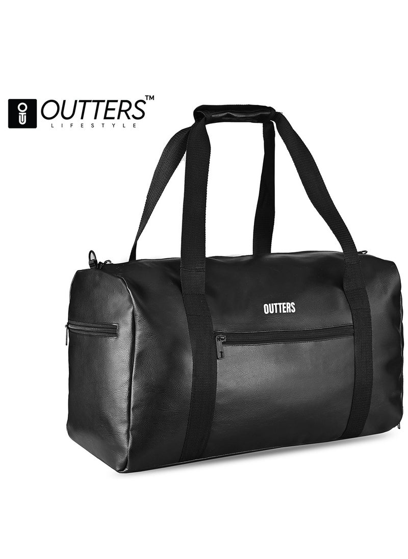 Outters Premium PU Leather Travel Bag, Gym Bag, Travel Partner Waterproof Black - pzsku/Z6DF37F856D3BDDCB825FZ/45/_/1725362276/7db36dfe-3d9b-47aa-bbeb-f0192f2471ec