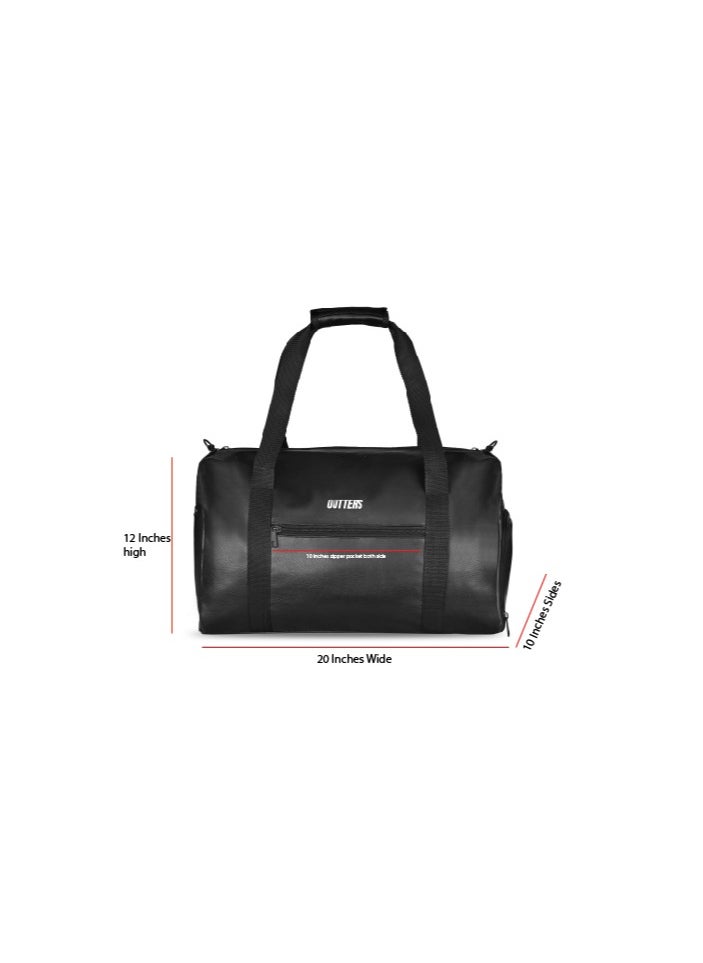 Outters Premium PU Leather Travel Bag, Gym Bag, Travel Partner Waterproof Black - pzsku/Z6DF37F856D3BDDCB825FZ/45/_/1725362336/ce5043c0-9926-40bb-a237-9f975428805d