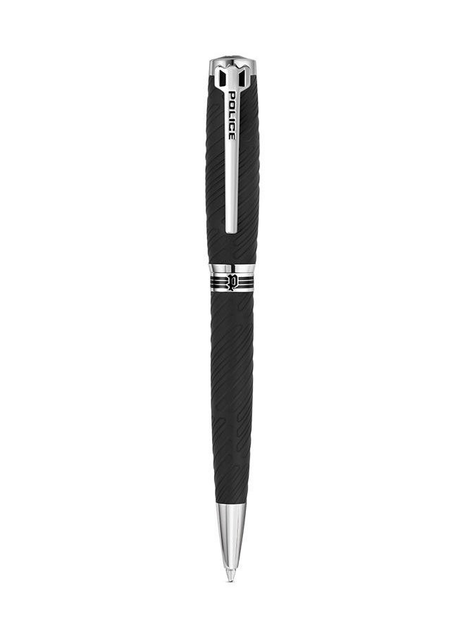 POLICE Cooper.2 Textured Black With Stainless Steel Trims Medium Drill Point Gents Pen 137mm - PERGR0002003  - Image 1