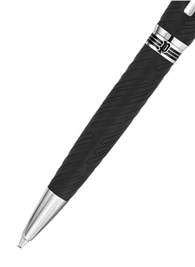 POLICE Cooper.2 Textured Black With Stainless Steel Trims Medium Drill Point Gents Pen 137mm - PERGR0002003  - Image 3