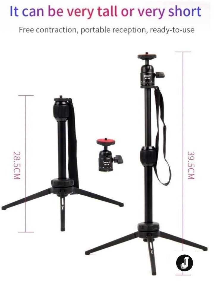 JAJEEK Table Tripod Stand – Lightweight Aluminum, 39.5cm Max Height, 3kg Load Capacity for Mobile Phones & Cameras - Image 2