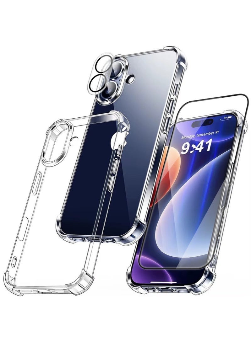 ELTRAZONE iPhone 17 Case Clear Cover with Screen Protector & Camera Lens Guard | Anti-Yellowing Transparent Full Body Protection Set | Slim Shockproof Case for iPhone 17 6.3-Inch - Image 1