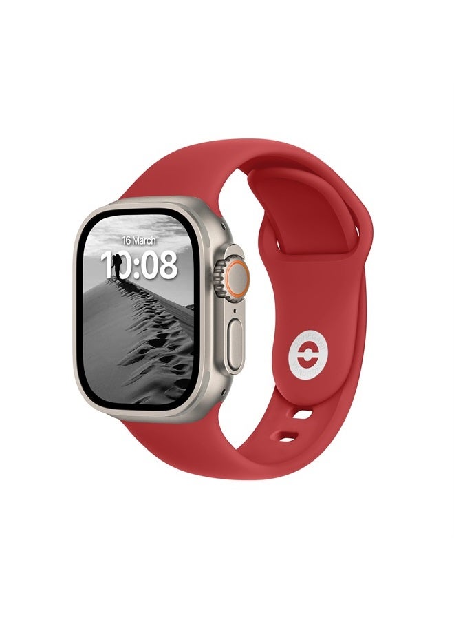 DONEGANI Compatible with Apple Watch band Se 41mm 40mm 38mm Men Women Series 8 7 6 5 4 3 2 1 in color Red Christmas｜Sport Bands Silicone Bracelet Strap - Image 1