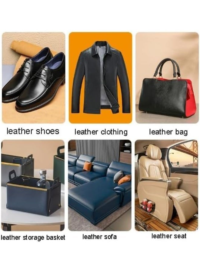 11PCS Shoe Care Kit with Leather Storage Case, Shoe Shine Brushes, Black, Brown and Clear Shoe Polish, Wooden & Horsehair Brushes, Shoe Horn, Multi-Use Leather Care Kit for Boots, Shoes, Bags - Image 2