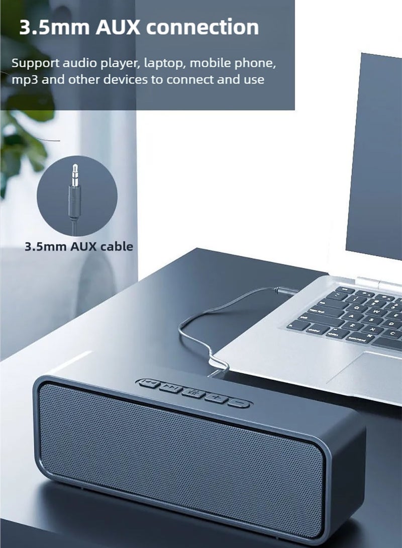 ZEPONOVA Portable Bluetooth Speaker Computer Speaker Wireless Speaker with 10W Stereo Sound, Support Wireless Pairing and 4 Types Input - Image 5