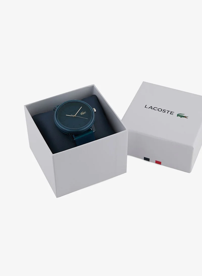 Lacoste  3-Hand 12.12 Collection Quartz Movement Watch Unisex With Blue Semi-Transparent Silicone Bracelet - 2011318 for Men | Best Price UAE