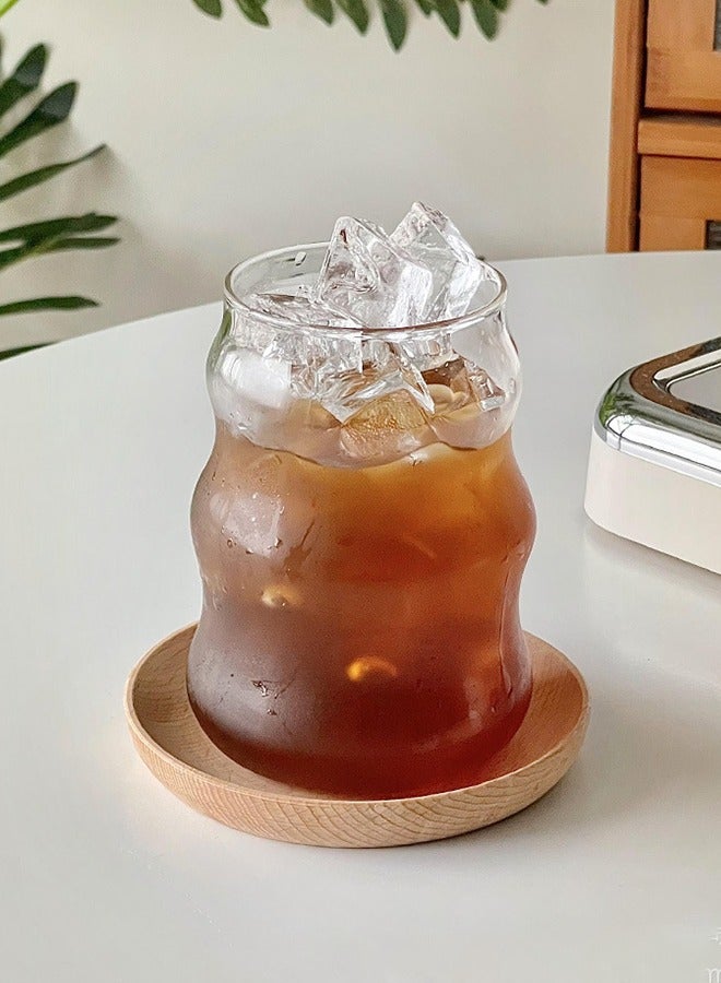 One Piece, Clear Glass Cloud Mug, Home Milk Breakfast Mug Iced American Latte Mug Juice Cold Drinks Drinking Mugs, Daily Use, Great Gifts - Image 1