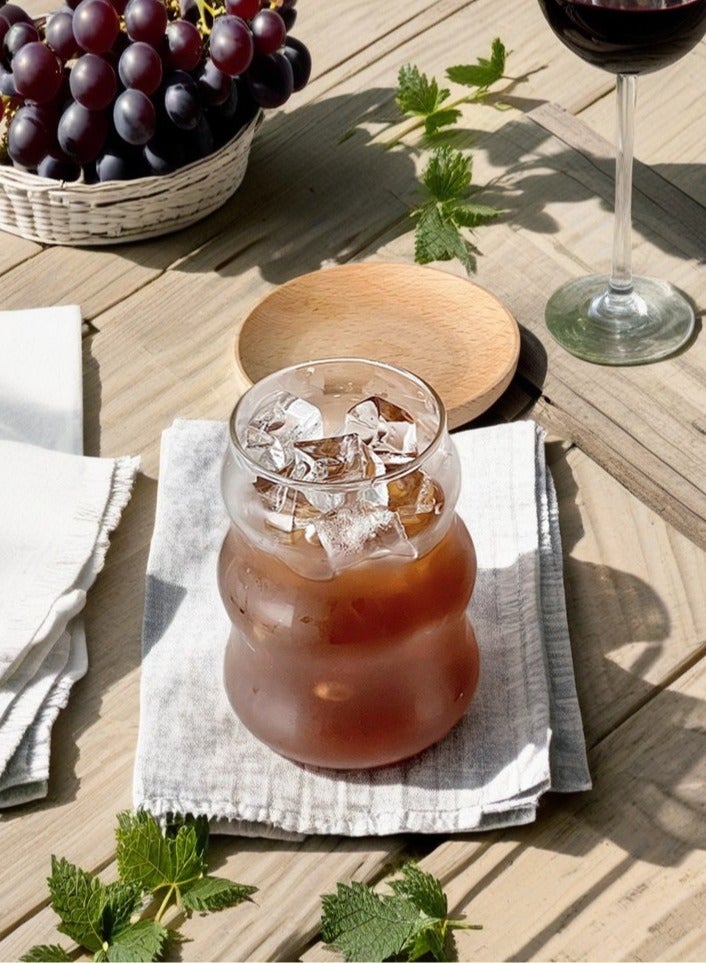 One Piece, Clear Glass Cloud Mug, Home Milk Breakfast Mug Iced American Latte Mug Juice Cold Drinks Drinking Mugs, Daily Use, Great Gifts - Image 3