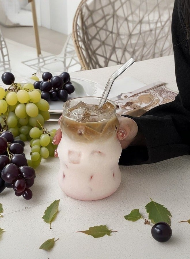 One Piece, Clear Glass Cloud Mug, Home Milk Breakfast Mug Iced American Latte Mug Juice Cold Drinks Drinking Mugs, Daily Use, Great Gifts - Image 4