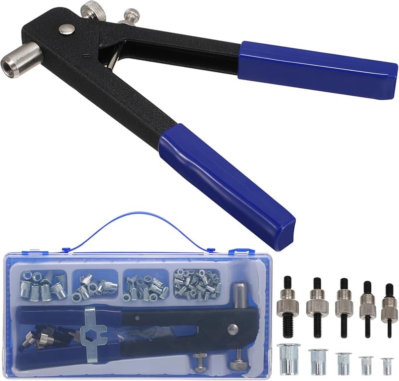 مجموعة أدوات صواميل البرشام الملولبة مع الماندريل ومجموعة متنوعة لإصلاح السيارات المنزلية - Image 1