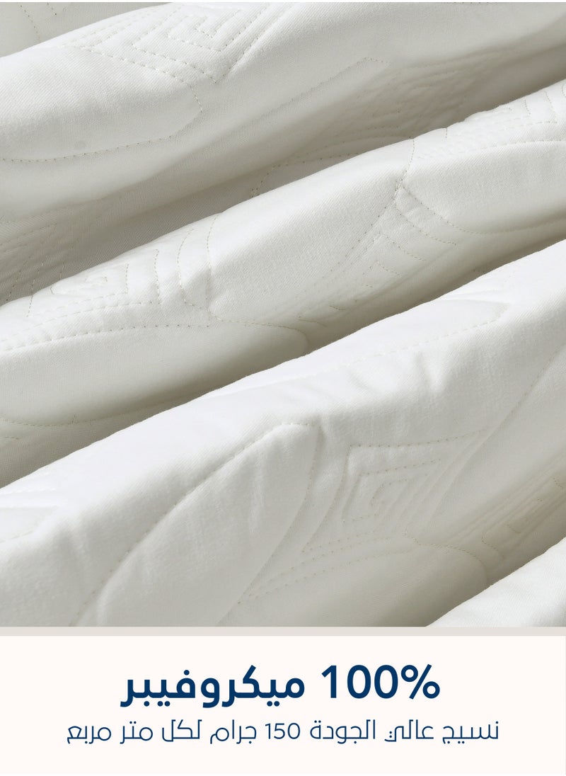 Master Home Textile 3Piece Microfiber Bedspread Set Fits 120 x 200 cm Single Size Bed Single Size Compressed Comforter Set Elmira Series  - Image 4