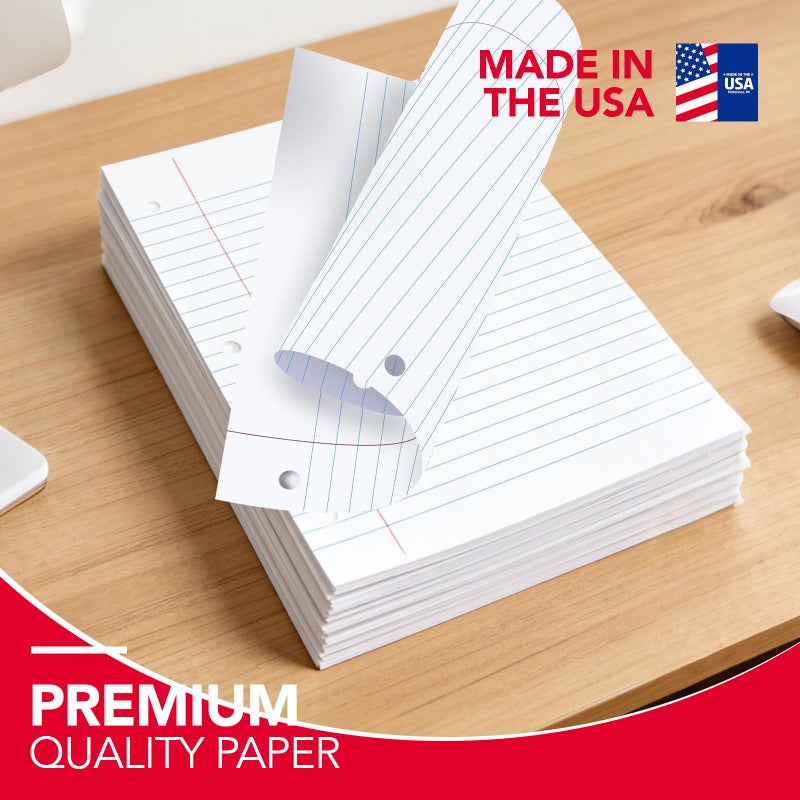 KAISA Filler Paper Loose Leaf Paper, Wide Ruled Paper, 8"x10-1/2", 3-Hole Punched Binder Paper For 3-Ring Binders,150 Sheets/pack 3Pack, F15001W - Image 2