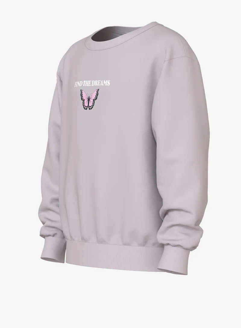 NAME IT Kids Graphic Crew Neck Sweatshirt