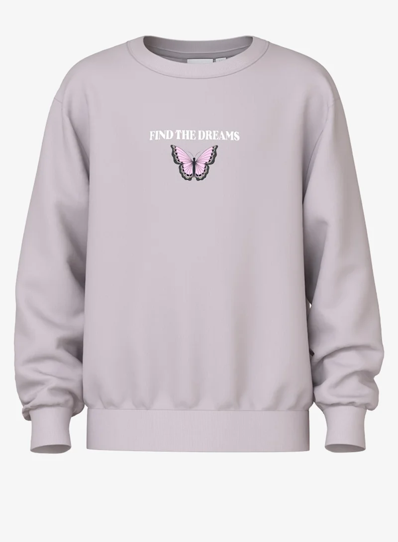 NAME IT Kids Graphic Crew Neck Sweatshirt