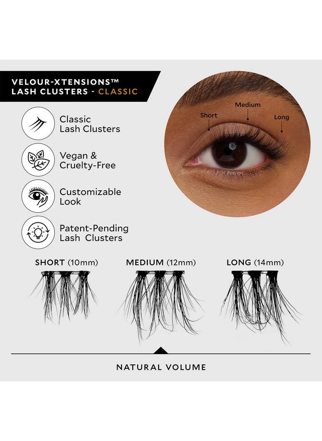 Velour Lashes - Velour Xtensions Eyelash Refills Classic False Individual Vegan Lash Extensions Lightweight Fluffy Reusable Handmade Lashes Lash Clusters Soft And Comfortable All Eye Shapes - Image 1