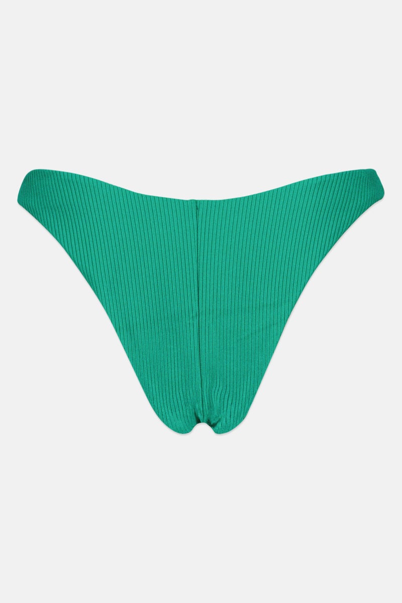 Aerie Women Textured Bikini Bottom, Green  - Image 2