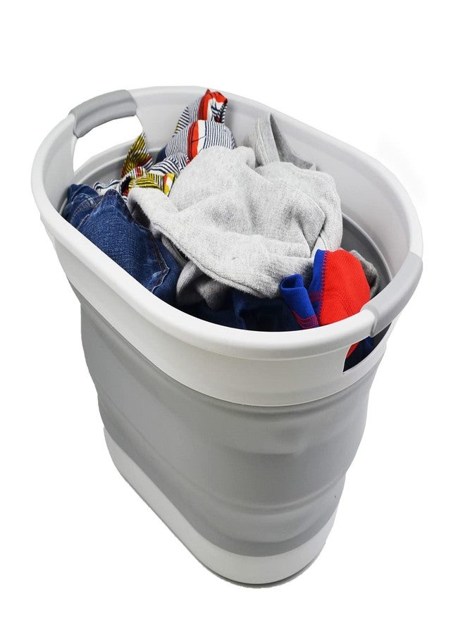 SAMMART Collpasible Laundry Basket (28L Collapsible Laundry Basket (Grey)) - Image 4