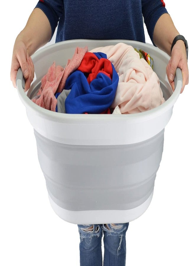 SAMMART Collpasible Laundry Basket (28L Collapsible Laundry Basket (Grey)) - Image 5