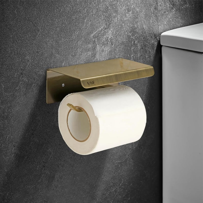 U-S-F BATH ACCESSORIES USF Toilet Paper Roll Holder for Bathroom 304 Stainless Steel Toilet Paper Holder in Bathroom Toilet Tissue Roll Holder for Bathroom Toilet roll Stand Bathroom AccessoriesAntique Square  - Image 1