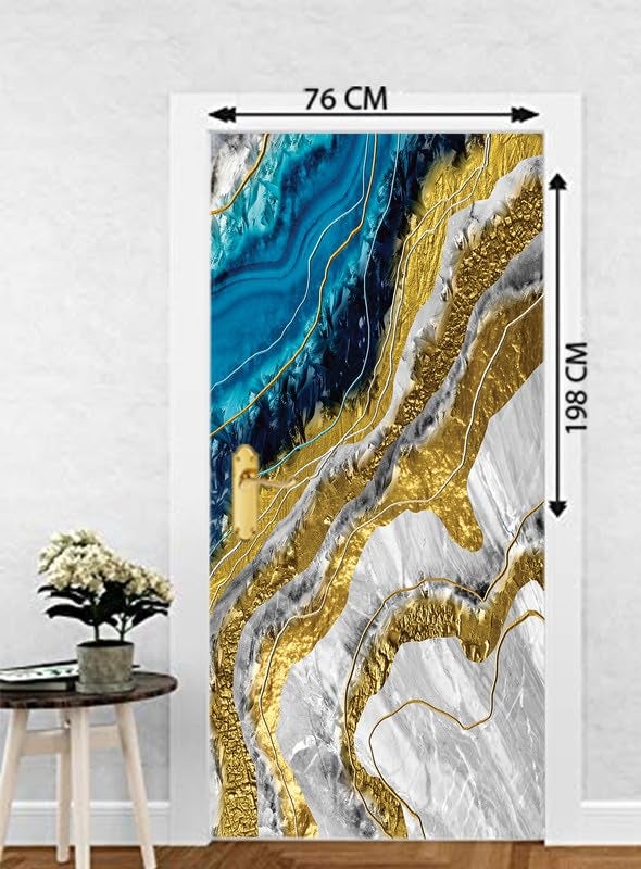 DECOR PRODUCTION Door Wallpaper | Strong PVC Material Decorative Sticker | Wallpaper for Home Doors/Almirah, Home Decor Items etc (Self Adhesive Door Deca, 30x76 Inch)_21 - Image 5