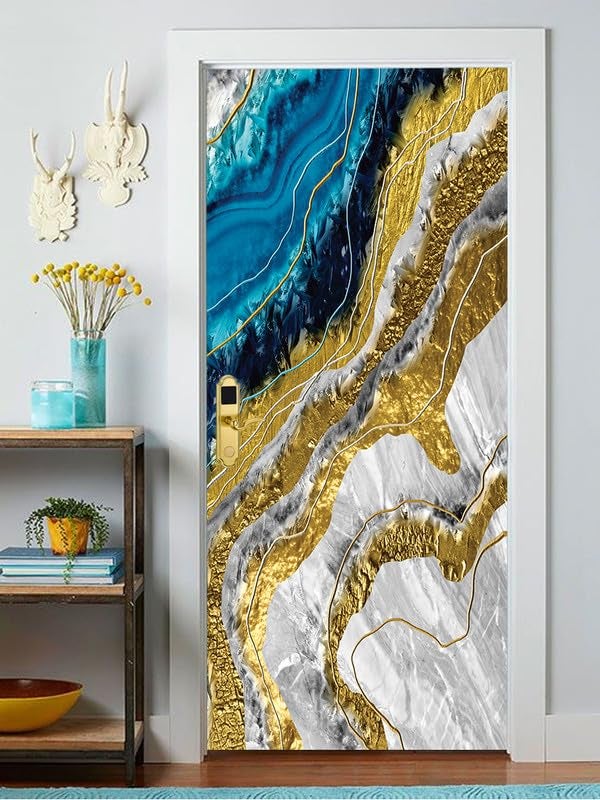 DECOR PRODUCTION Door Wallpaper | Strong PVC Material Decorative Sticker | Wallpaper for Home Doors/Almirah, Home Decor Items etc (Self Adhesive Door Deca, 30x76 Inch)_21 - Image 3