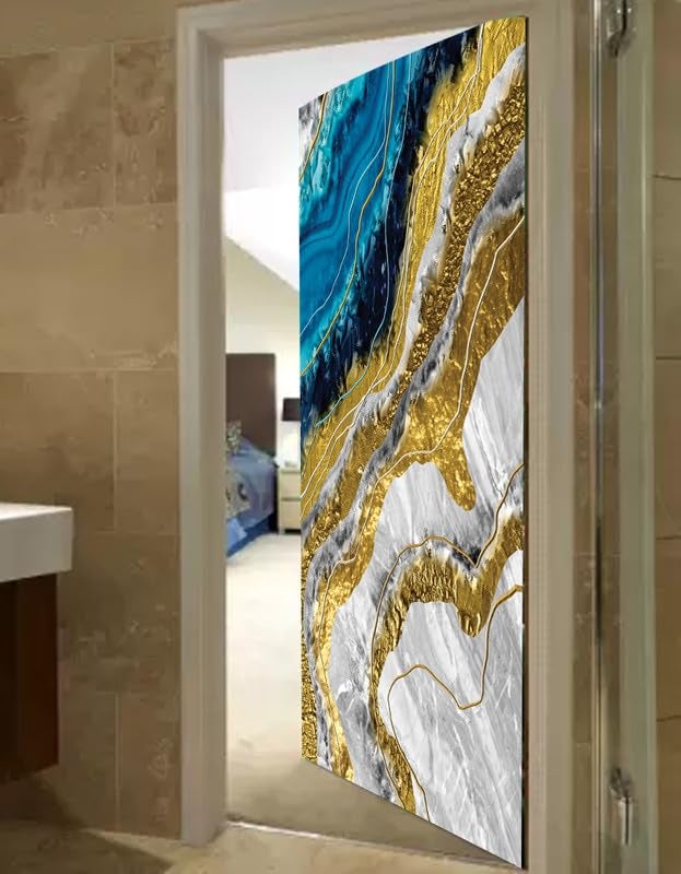 DECOR PRODUCTION Door Wallpaper | Strong PVC Material Decorative Sticker | Wallpaper for Home Doors/Almirah, Home Decor Items etc (Self Adhesive Door Deca, 30x76 Inch)_21 - Image 4