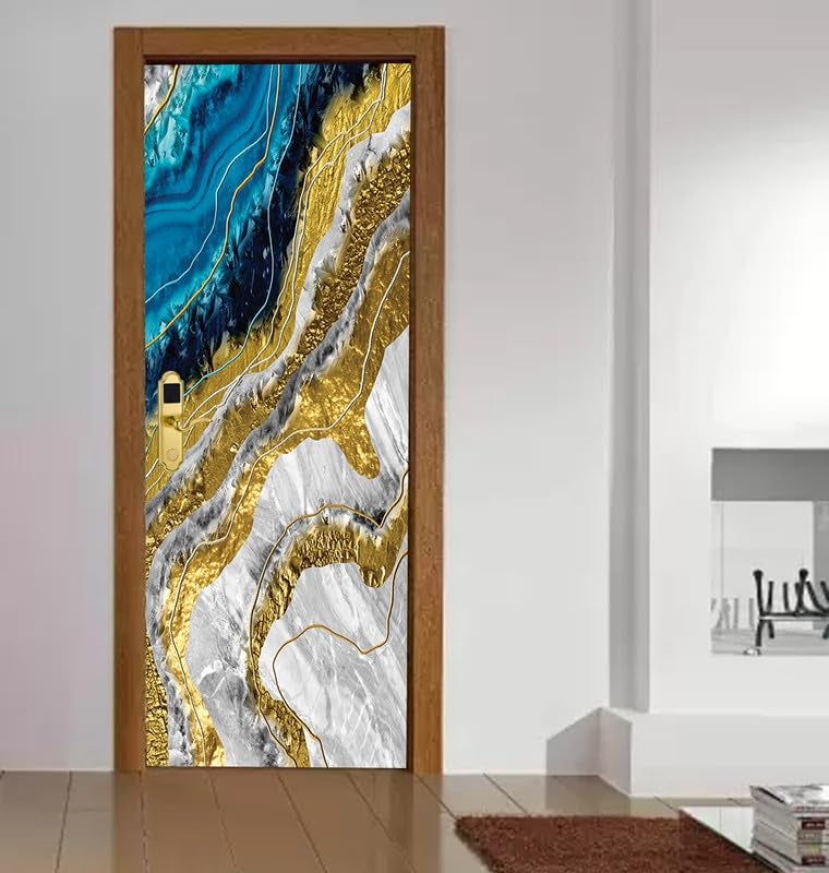 DECOR PRODUCTION Door Wallpaper | Strong PVC Material Decorative Sticker | Wallpaper for Home Doors/Almirah, Home Decor Items etc (Self Adhesive Door Deca, 30x76 Inch)_21 - Image 2