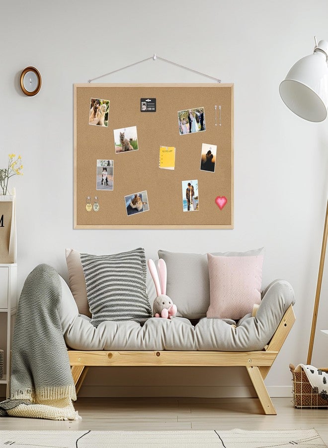 DAHAPYBOO Cork Board Bulletin Board,36x24 Cork Board for Office with Pin Oak Wood Boards,Message Board or Vision Board Decoration. - Image 5