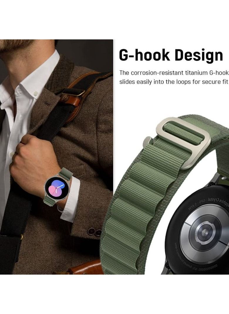 Generic - Alpine Loop 22mm Compatible With Oraimo Watch R  OSW23N- Smart WatchSport, Durable Sport Nylon Strap With Titanium G Hook  Olive Green - Image 1