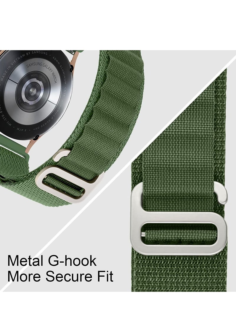 Generic - Alpine Loop 22mm Compatible With Oraimo Watch R  OSW23N- Smart WatchSport, Durable Sport Nylon Strap With Titanium G Hook  Olive Green - Image 1