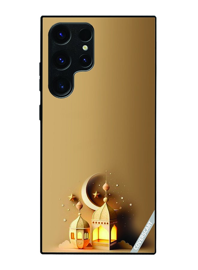 COVERSCART Protective Case Cover For Samsung Galaxy S24 Ultra Lantern Design Gold