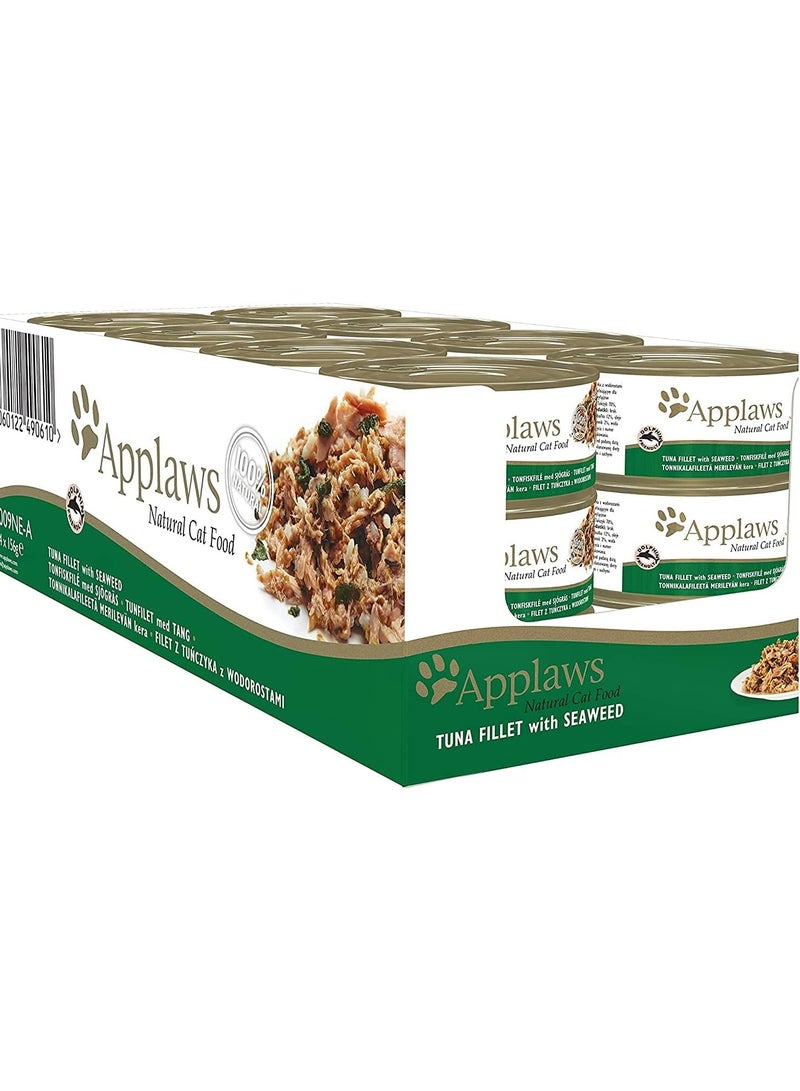 آبلاوس أبلوز كات تونا مع الأعشاب البحرية حزمة طعام القطط الرطبة 24 × 156 جم