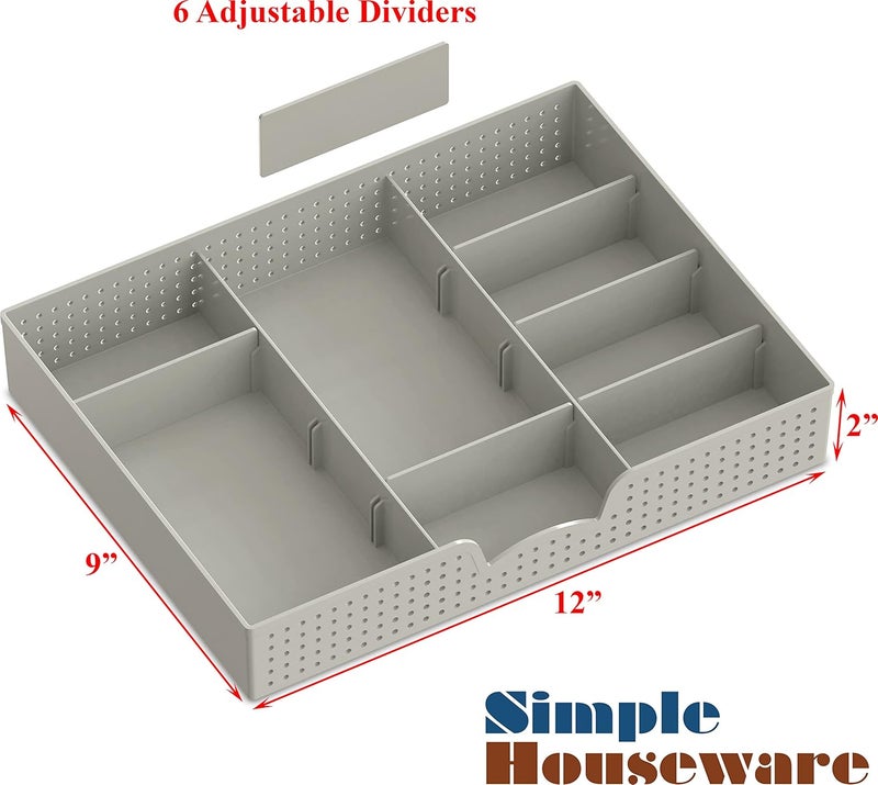 Simple Houseware Desk Monitor Stand Riser with Adjustable Organizer tray, Maple - Image 5