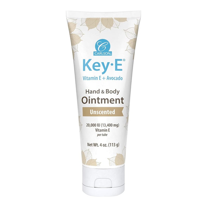 Carlson  KeyE Hand and Body Ointment For Dry  Rough Skin Avocado  Coconut Oil  Beeswax  Vitamin E Unscented 4 oz