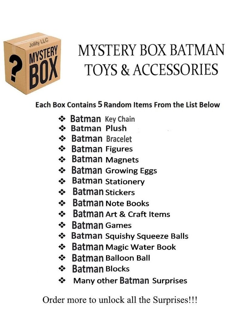 JOLLITY LLC صندوق غامض لألعاب وإكسسوارات باتمان، 5 عناصر إضافية - Image 3