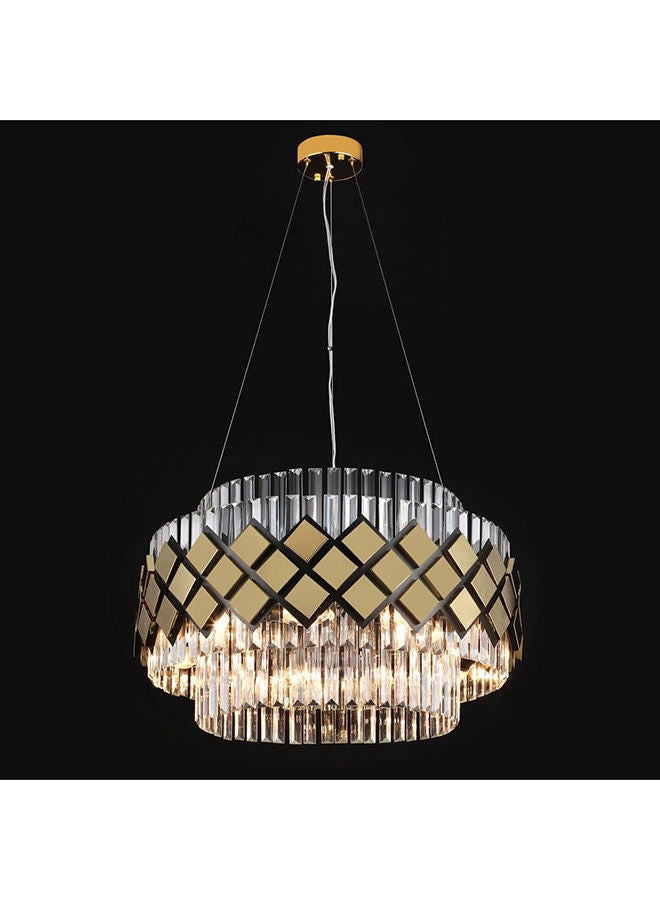 DANUBE HOME Tamanna Mx Crystal Hanging Chandelier Contemporary Pendant Lamps Modern Home Ceiling Lighting For Living Room, Dining Room and Bedroom Multi Color 35x60x35cm  - Image 1