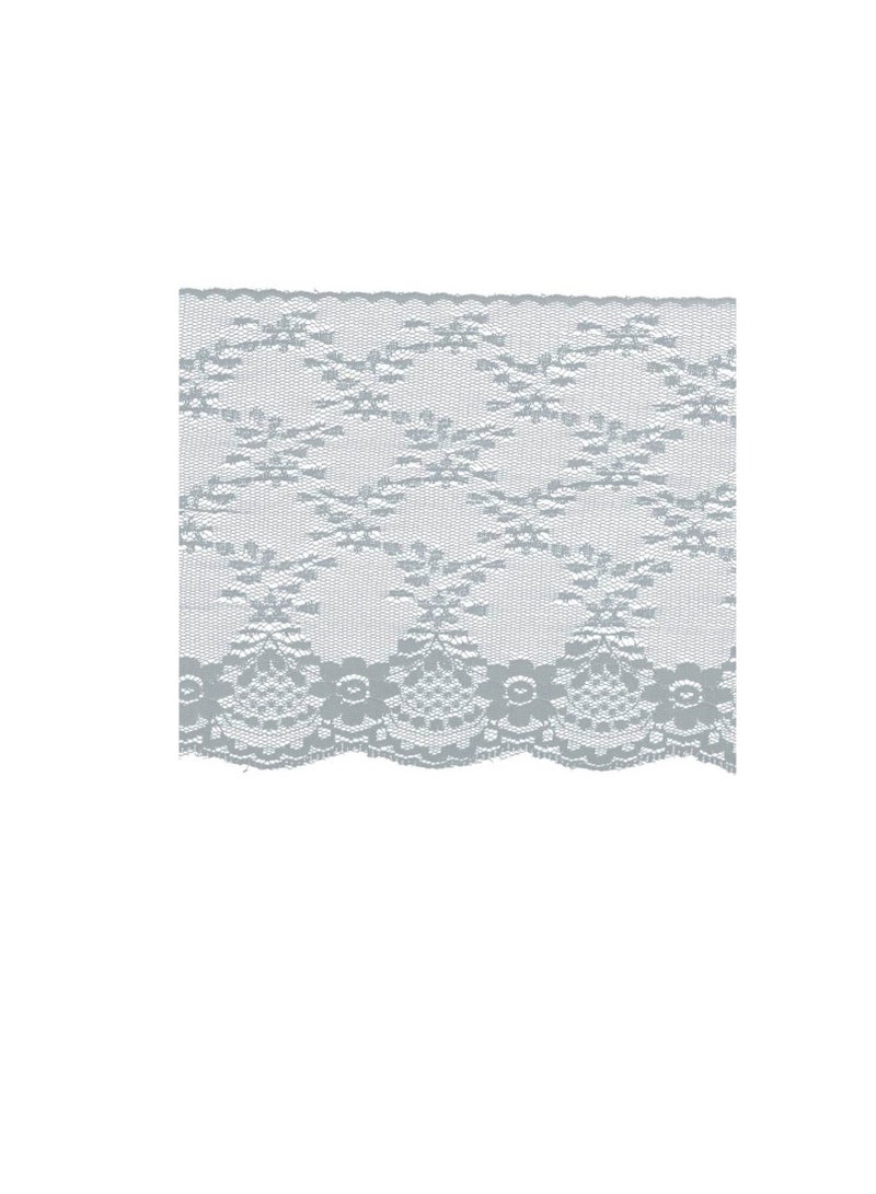 Trim Galloon Flat Lace Trim 7 inch Oyster - Image 3