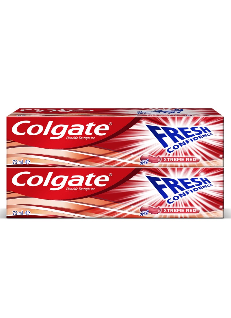 Colgate معجون أسنان فريش كونفيدنس إكستريم جل حزمة من 2