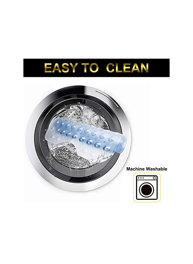 Raxoom Bathtub Mats for Shower Tub, Extra Long Non-Slip Bath Tub Mat with Suction Cups and Drain Holes, 100x40cm Shower Mat for Bathroom Washable, Clear - Image 5