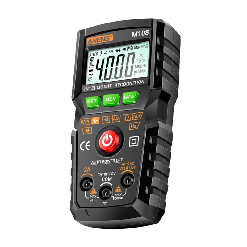 Digital Multimeter 4000 Counts Non Contact Voltage Tester With Continuity Diode Frequency Measurement - Image 1