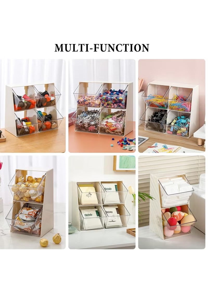 Coffee Capsule Storage Holder, Acrylic Storage Organizer, Clear Tea Bags Storage Organizer for K Cups, Tea Bags, Creamer, Sugar Bags, Capsule (2 Pack) - Image 4
