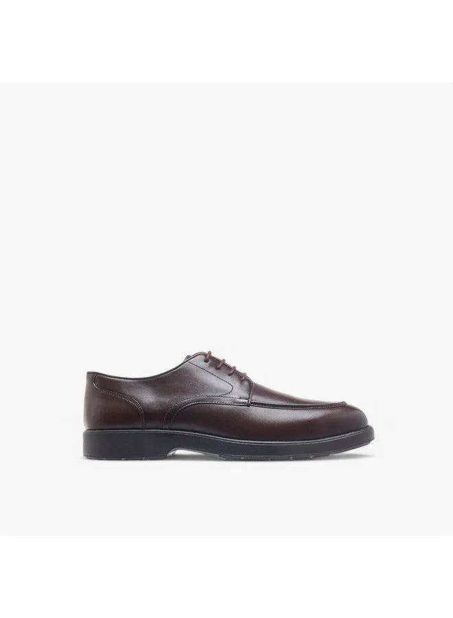 Le Confort Men's Textured Derby Shoes with Lace-Up Closure