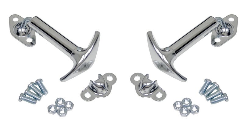 Chrome Hood Latch Kit for VW Beetle Compatible with Dune Buggy