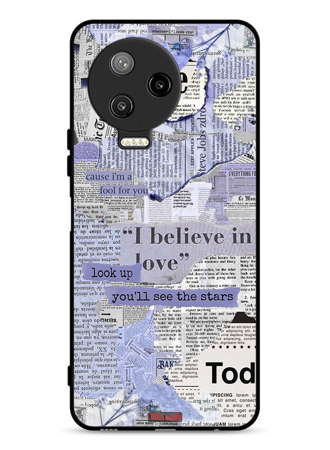 Tolwak Infinix Note 12 Pro 4G Protective Case Cover Newspaper Pieces - Image 1